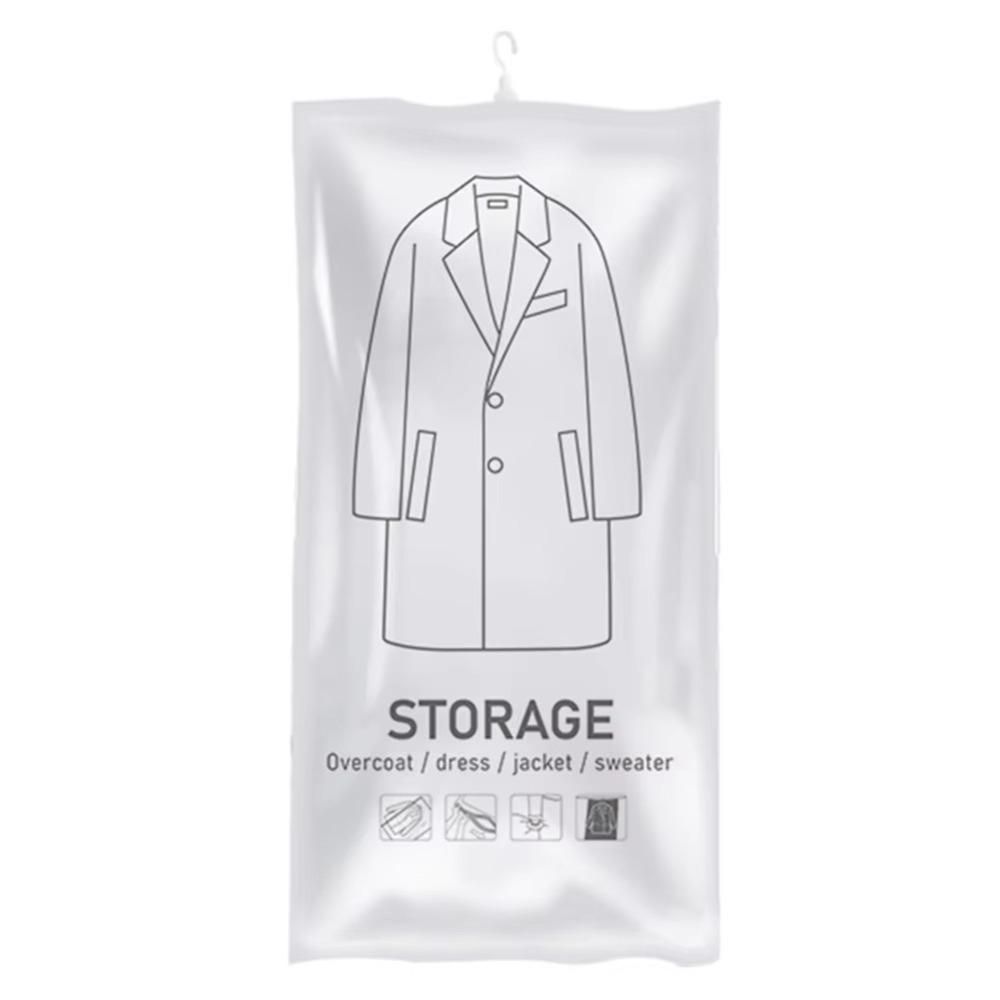 Transparent Vacuum Compression Bag Hang Hook Vacuum Seal Storage Bag  Suits/Dress/Jacket