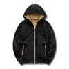 Kapuzenpullover Herren Herbst Winter Verdicken Fleece Sherpa Jacke Reißverschluss Kapuzenmäntel Reißverschlusstaschen Tragen