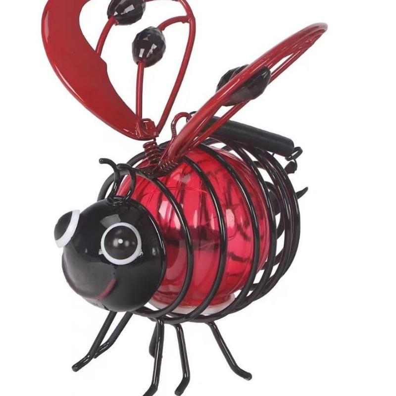 New Solar Bee Ironwork Pendant Light - LED Outdoor Garden Lamp - Garden Decoration Craft Ironwork