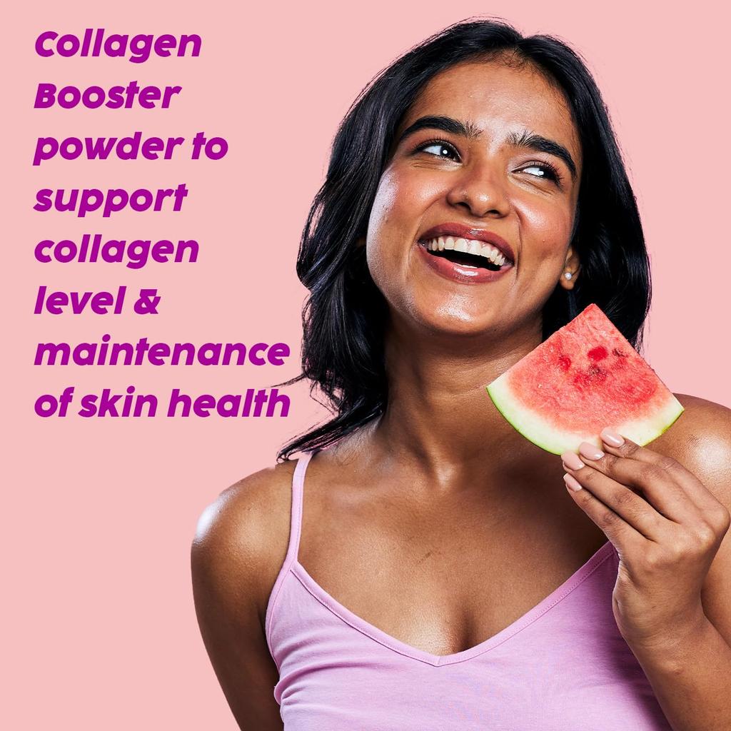 PLIX The Plant Fix Collagen Booster Powder 2x200g for Healthy Skin Hydration & Radiance Watermelon