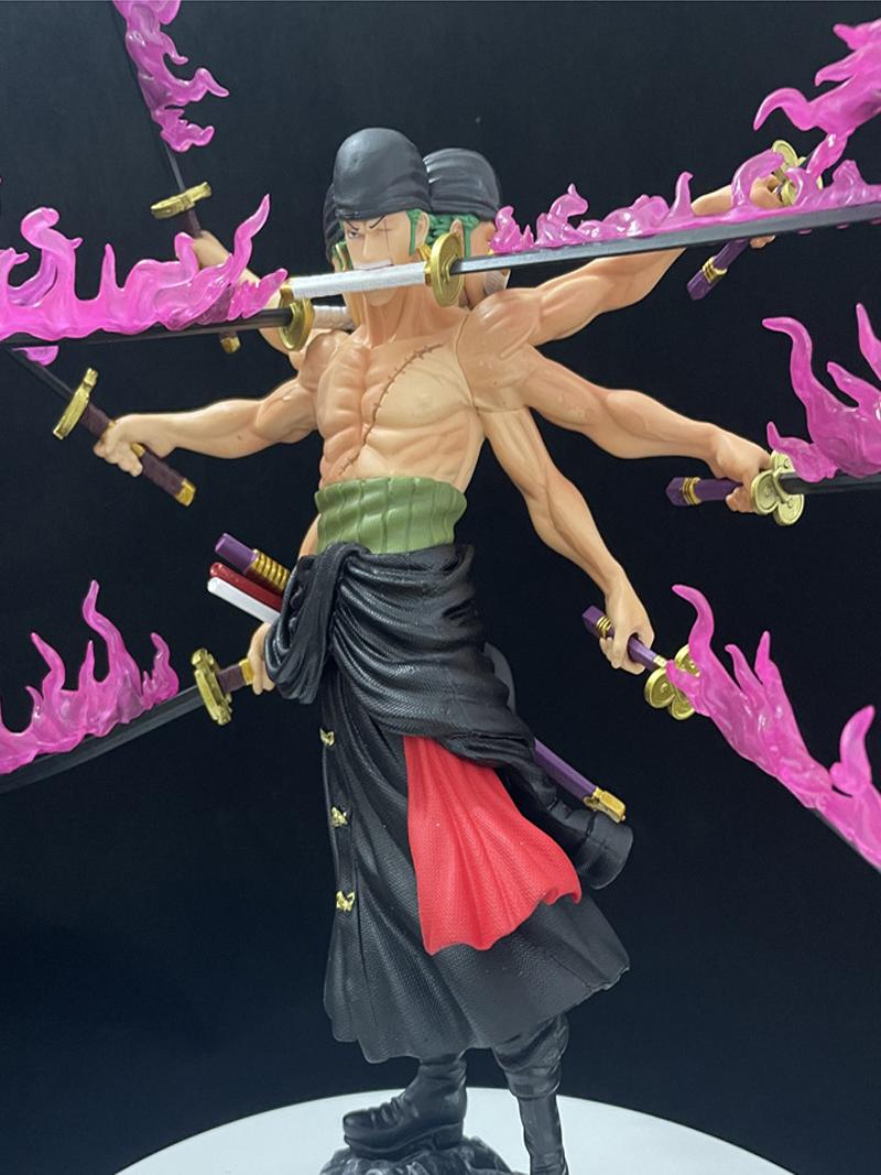 

40cm One Piece Swordsman Nine Knives Flow Solon Activity Doll Statue Anime Small Statue PVC Model Doll Collection Toy Gift Child