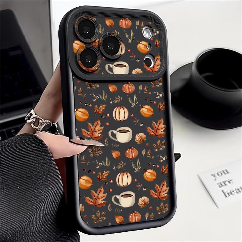 Mini Pumpkin Pattern Phone Case For iPhone 17 16e 15 16 Pro Max 14 16 Plus For iPhone Air 13 12 Pro Max 11 Soft Silicone Cover