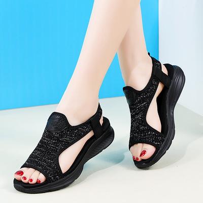 Neu Sandalen Sommer frauen Schuhe Weichen Boden Sandalen Flache Leichte Sport Sandalen