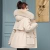 Adding Velvet and Thickening Women's Clothing To Overcome The New Winter Coat with Big Fur Collar and Down Cotton-padded Jacket Cotton-padded Coat.