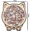 135-Piece Colored Cat Shaped Wooden Jigsaw Puzzle, Cats Shaped Wooden Puzzle, Unique Animal Shape Wood Puzzle, Creative Gifts for Cats Lovers