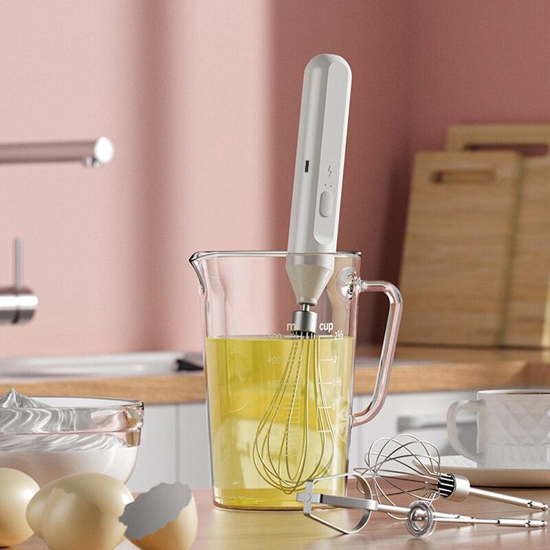 Xiaomi Xiaomi 1 PCS Electric Milk Frother Handheld Egg Beater Coffee Milk Drink Egg Mixer Foamer Foamer Household Kitchen Cooking Tool