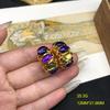 Mode Retro Hyunya Stil Vergoldet Echte Goldfarbe Zirkon Temperament Vielseitig Mittelalter Halskette Armband Ohrstecker Set