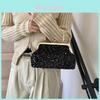 Sequin Evening Bag For Women With Chain Strap And Lock Closure For Party And Night Out