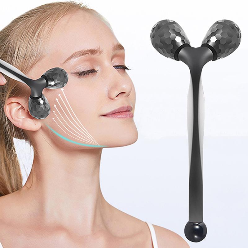 Manual Roller Massager Face Magnetic Massager Lift Face Roller Massager Y Shape Body Massage Tool Skin Care Tools Neck Massager