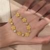 Xiaohongshu Bestseller: Besticktes Goldenes Blume Antik-Stil Diamantarmband, Einzigartiges Design