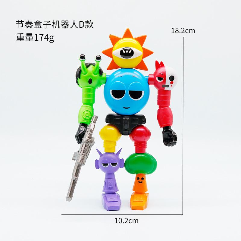 17cm Sprunki Figurine  Sprunki Simon Pinki Vineria  Oren Durples Model Joint Handle Movable Assembly Game Robot Model Ornament