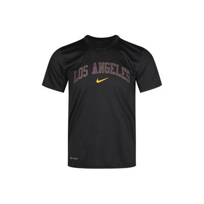 Los Angeles Lakers Basketball Training Quick-Dry Short Sleeve T-Shirt Men Tops Black AT1335-010