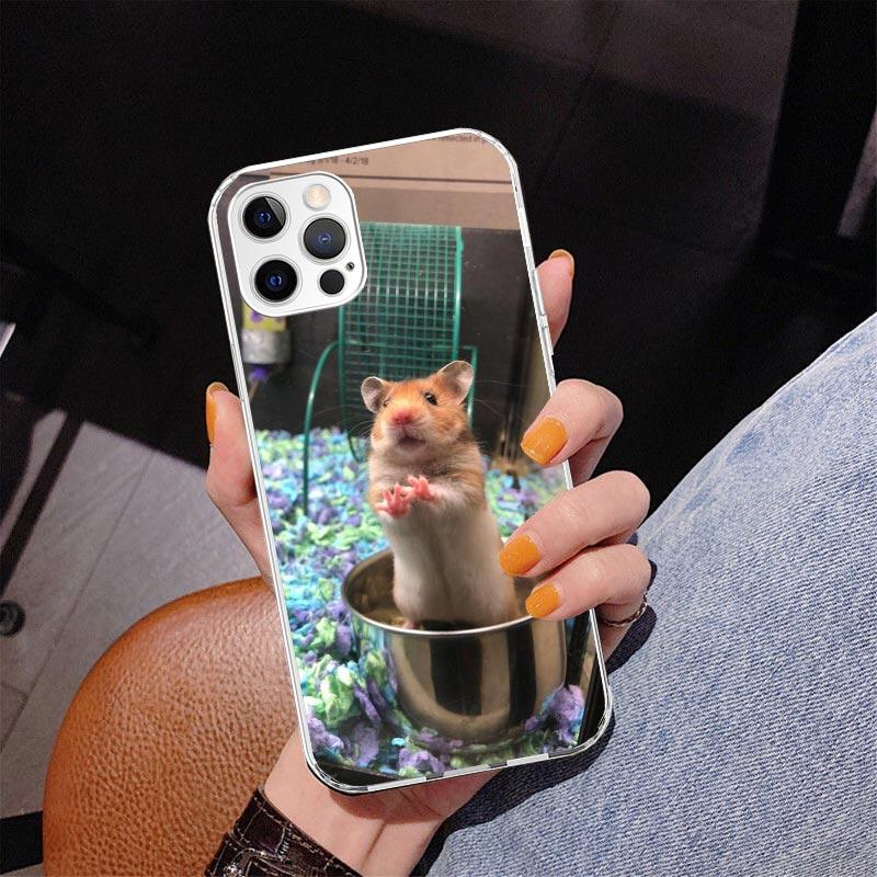 

Cute Lovely Pet Hamster Phone Case For iPhone 17 Air 16 Pro Max 16E 15 + 14 Plus 11 12 13 Mini 7 8 SE Gift Print Cover Fundas 17 iPhone 11