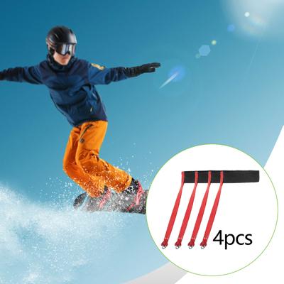 4Pcs Ski Glove Leash Straps for Skiing Hiking with Secure Clips,Snowboard Glove Accessory for Winter Activities
