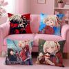 Anime L-Lycoris RecoilS Kissenbezug Bequem Wendbar Kissenbezug Ideal für Auto Sofa Schlafzimmer & Darüber Hinaus