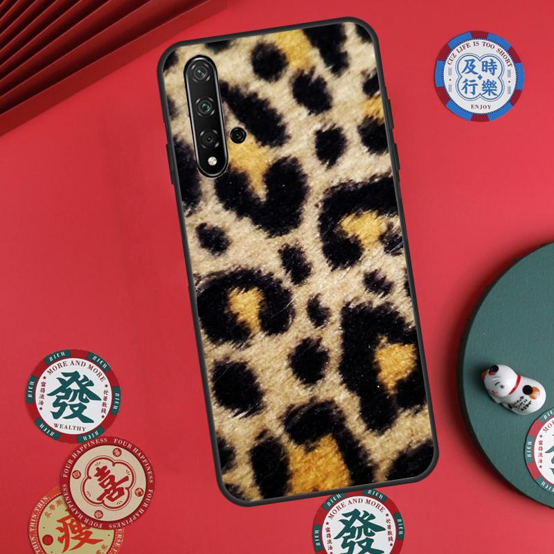 Tan Leopard For Huawei Nova 11i 8i 12i 12s 9 10 SE Y60 Y70 Y90 Y72 Y73 Y61 Y91 P60 Pro P30 P40 Lite Case