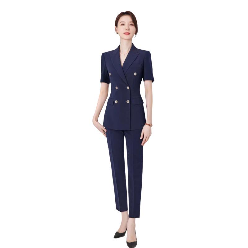 Aishangchen Women's Professional Summer Suit - High-End Formal Blazer and Hotel Manager Uniform