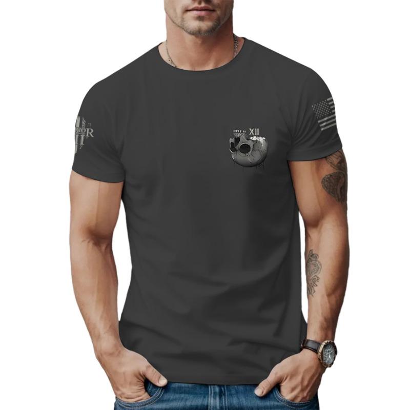 Summer Round Neck 3D Print Top Fashionable Casual Short Sleeved Men's T-shirts