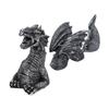 Dragon Statue 3 Part Waterproof Resin Lifelike Decorative Dragon Sculpture Ornament for Desk Fish