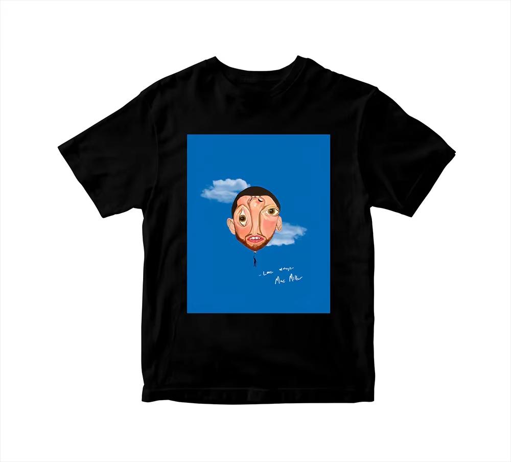 Mac Miller Album Cover 100cotton Unisex Commemorative Shirt Summer Oneck Mens Y2k Hip Hop Short Sleeve Music Tshirt Fan Gift