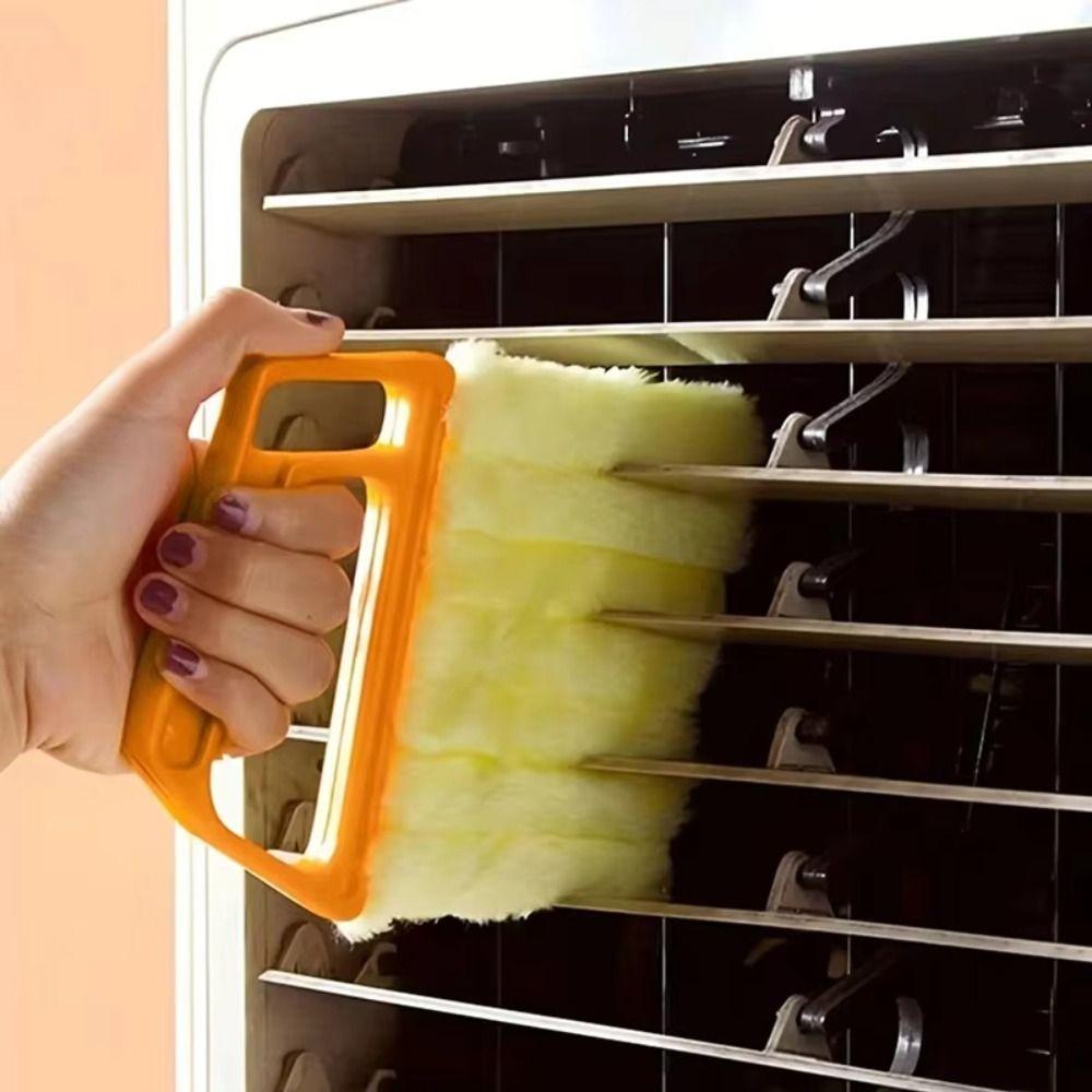 5PCS 7 Slats Brush Washable Window Cleaner Car Window Groove Cleaner  Air Conditioner