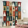 2D Flat Printing  JIT 2pcs   Curtains (Without Rod) Festive Patchwork Modern Curtains&Window Treatment Versatile Polyester Fabric