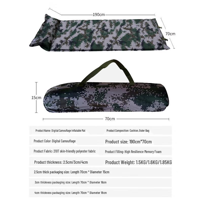 Self-Inflating Camping Mat with Pillow