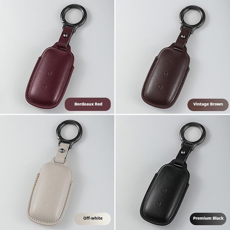 Car Remote Key Case For Geely Galaxy Starship 7 Starray EM-i L6 L7 E5 E8 A7 Leather Car Smart Key Cover Holder Shell