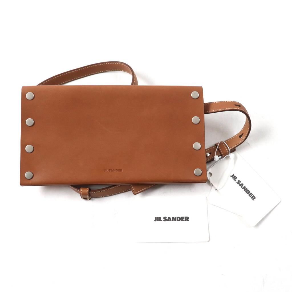 Pristine JIL SANDER Waist Bag RIVET WALLET BELT Rivet Wallet Belt Brown Leather Used