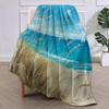 Ocean Beach Theme Blanket Shell Printed Blanket Travel Blanket Thermal Blanket Suitable for Bedroom Living Room Sofa Office