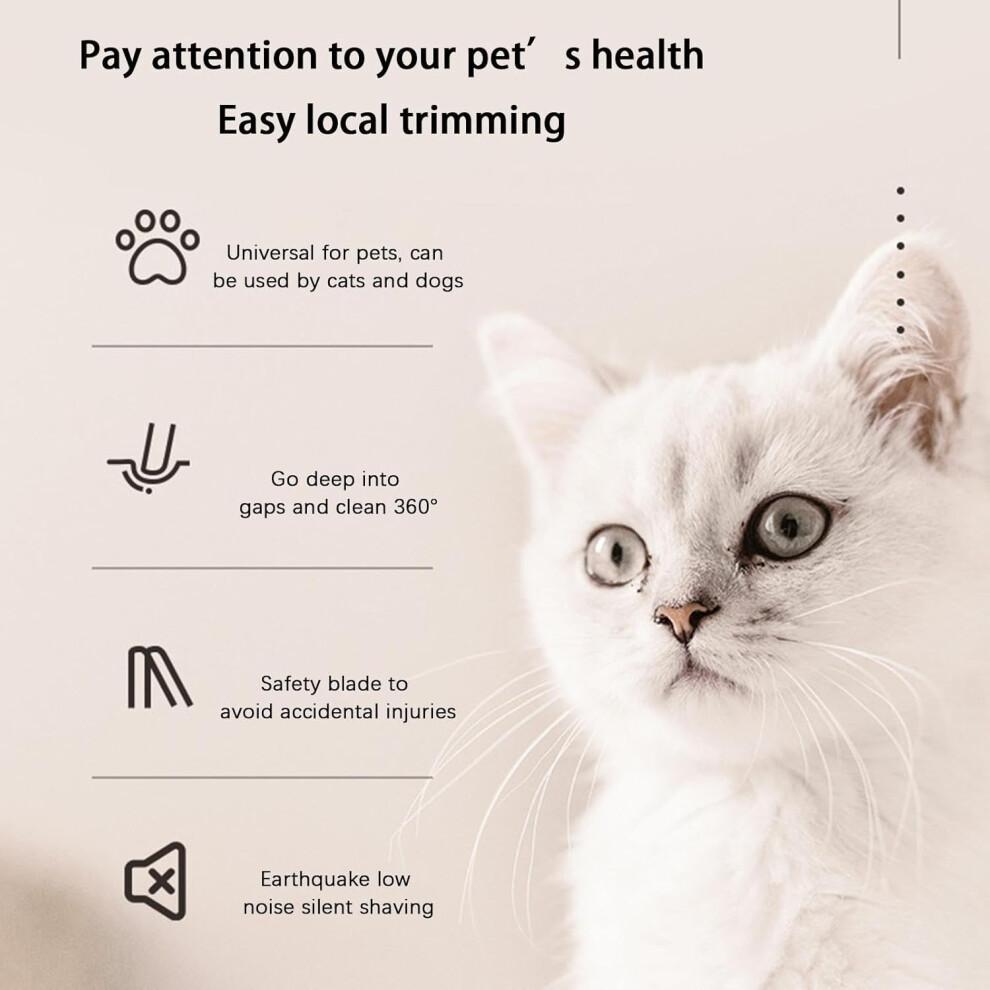 Katzenhaarschneider | Kabelloser Haarschneider für dichtes Fell | Tierhaarschneider für Yorkshire Terrier, Blau