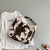 Cow Pattern Premium Sense Tote Bag Large Capacity Women's Morning Eight Commuter Bag College Students Class New Shoulder Bag
