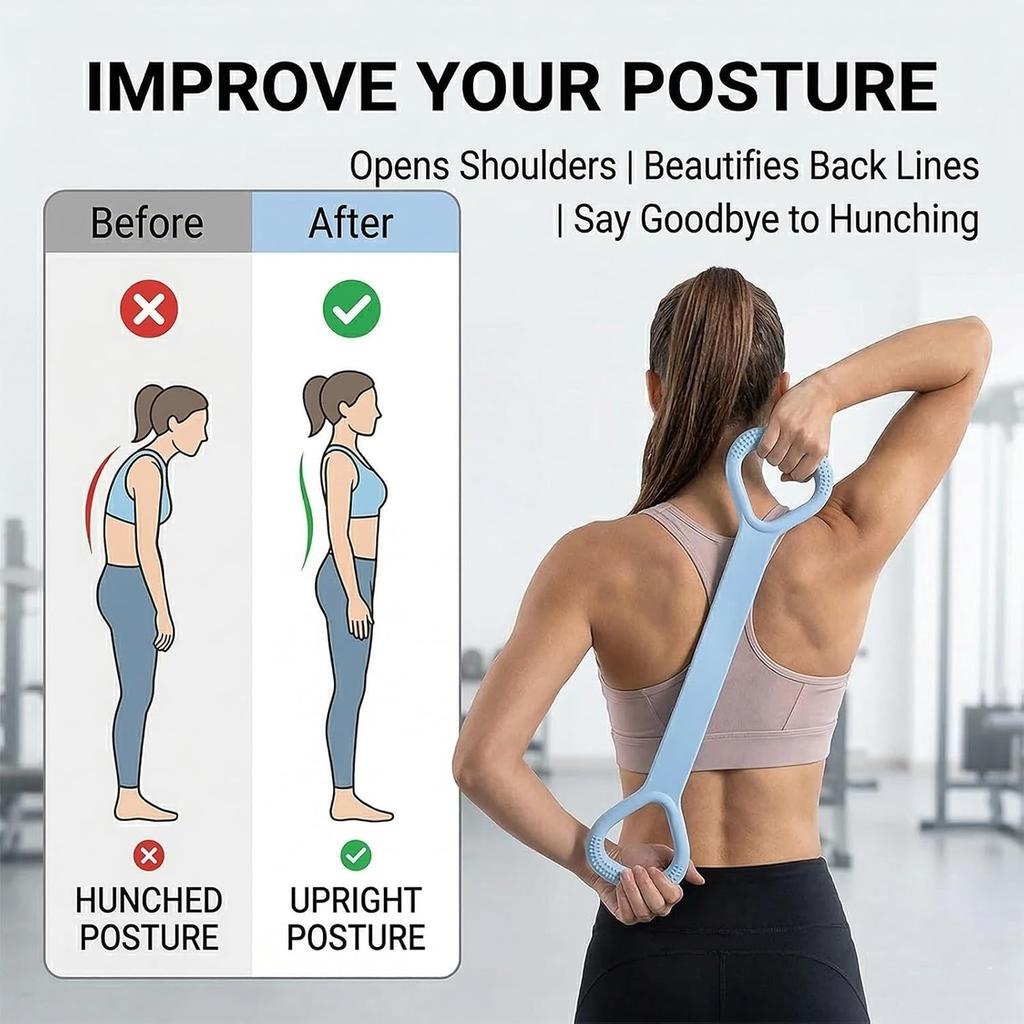1pc Figure 8 Pull Band, Silicone Resistance Loop for Full Body Workout, Strength & Stretch, Portable Fitness, Arm Waist Training