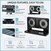 L-Shaped Dual 8cm Fan Cooler Bracket ABS Fan Stand Max 8.2cm Width Fit Retractable Base For Modem Router TV Box Switch Dock Pad