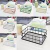 Slim Metal Storage Basket With Steel Mesh Base For Accessories And Small Items