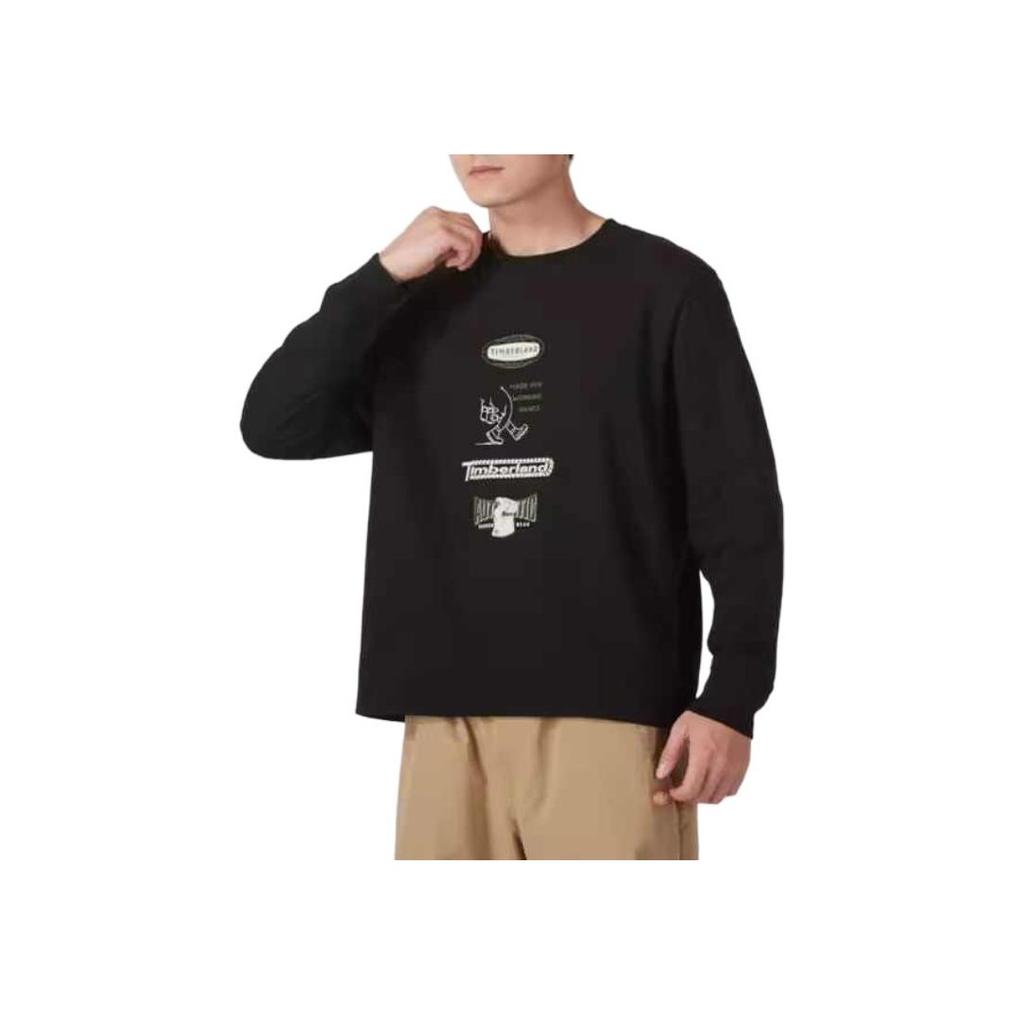 Timberland Camiseta Transpirable de Manga Larga para Hombre tops Negro A43E5-001