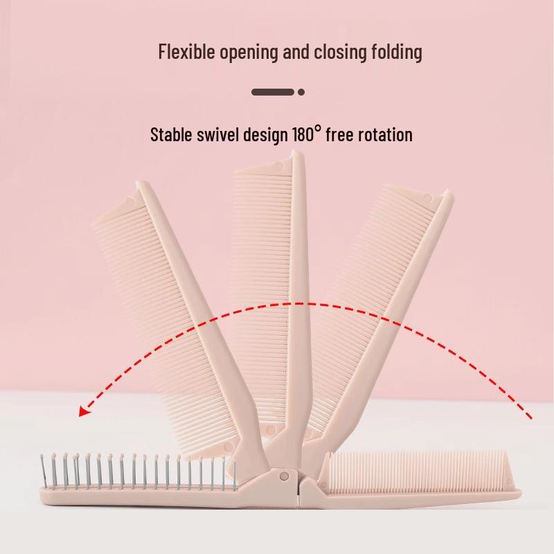 Portable Mini Folding Comb for Kids and Adults - Ideal for Braiding, Fine Tooth Bangs, Travel-Friendly