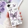 Case For Oppo A17k A17 4G Back Cover Oppo CPH2471 CPH2477 Colorful Butterfly Flower Painting Phone Cases Transparent Soft TPU