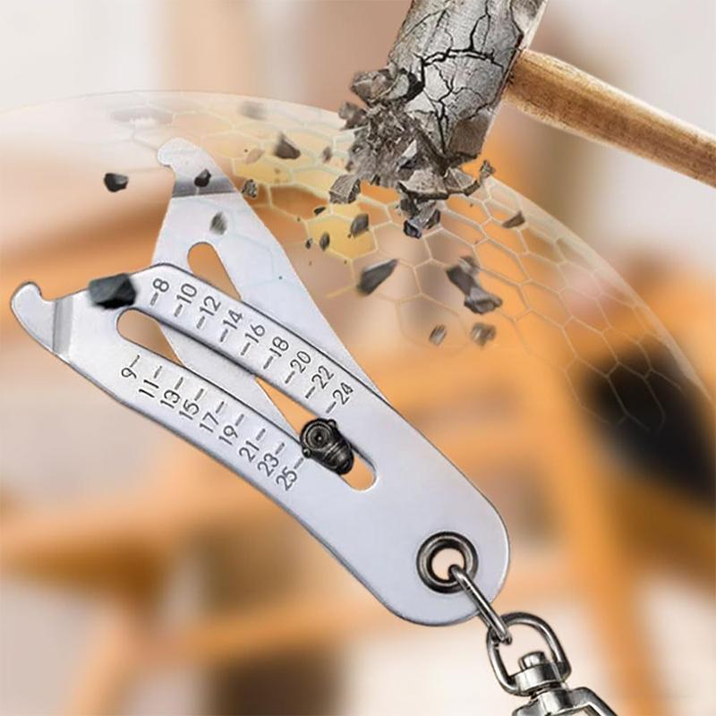 Portable Precision Thread Size Inspection Tool With Keychain Gauge Measuring Instrument For Easy Carrying And Quick Detection