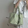 New In Women's Green Leather Underarm Shoulder Bags Fashion Large Capacity Tote Bags Commuter Big Shopper Bags Female Handbags