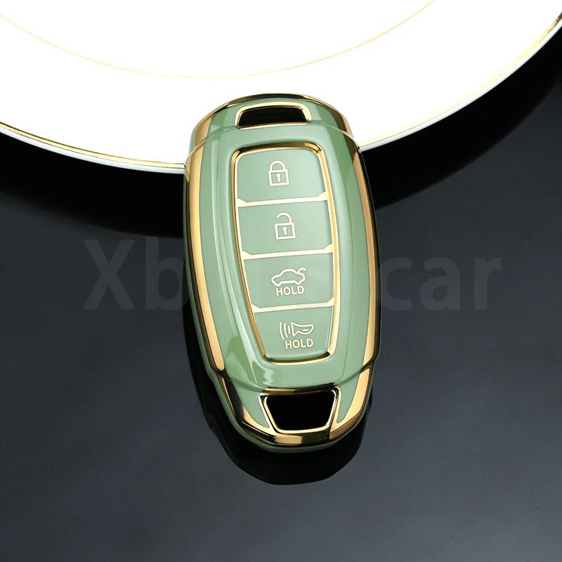3/4/5Button Tpu Shell Fob For Hyundai I30 Ix35 Kona Encino Solaris Azera Grandeur Ig Accent Santa Fe Palisade Car Key Case Cover