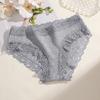 Damen Nahtlose Baumwollhöschen Sexy Spitze Einfarbige Hohe Taille Elastische Unterwäsche Hohe Qualität Atmungsaktive Intimpflege Lingerie