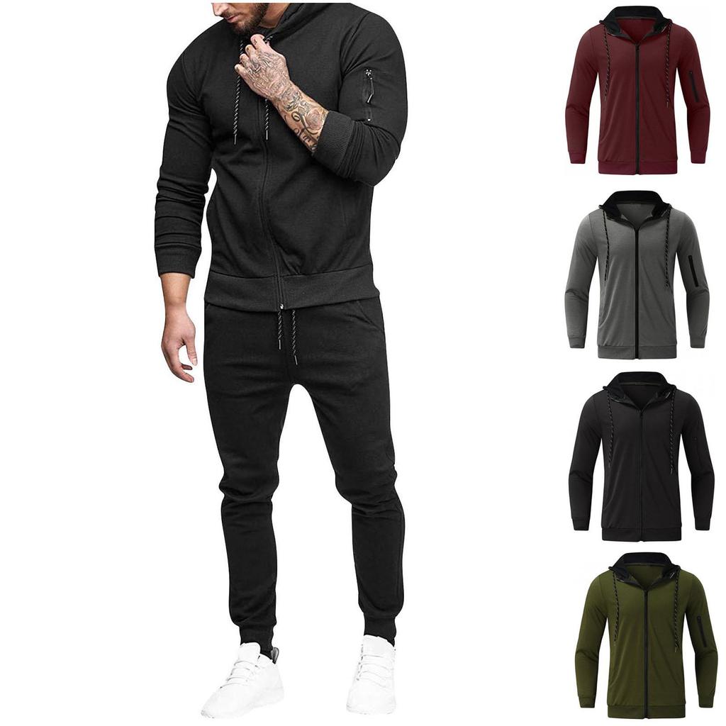 Satın alın Erkekler Kış Sporları Casual Fitness Suit Ile Dots Hoodie