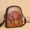 Koi Embossed Printing Ethnic Style Large Capacity Lightweight Multi Clip Premium Texture Shoulder Bag - Modern Women Crossbody Bags