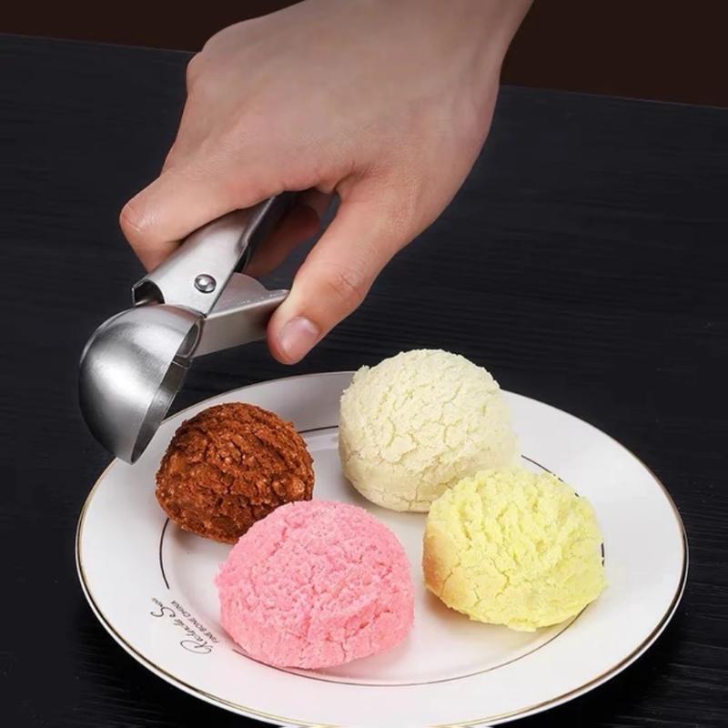Heavy Duty Stainless Steel Ice Cream Scoop with Trigger Perfect for Sundaes Gelatos, Dishwasher Safe, Comfort Grip