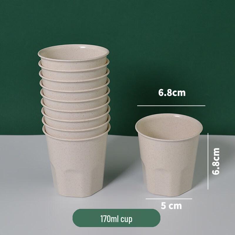 ZISIZ Rice Husk Disposable Tableware Set