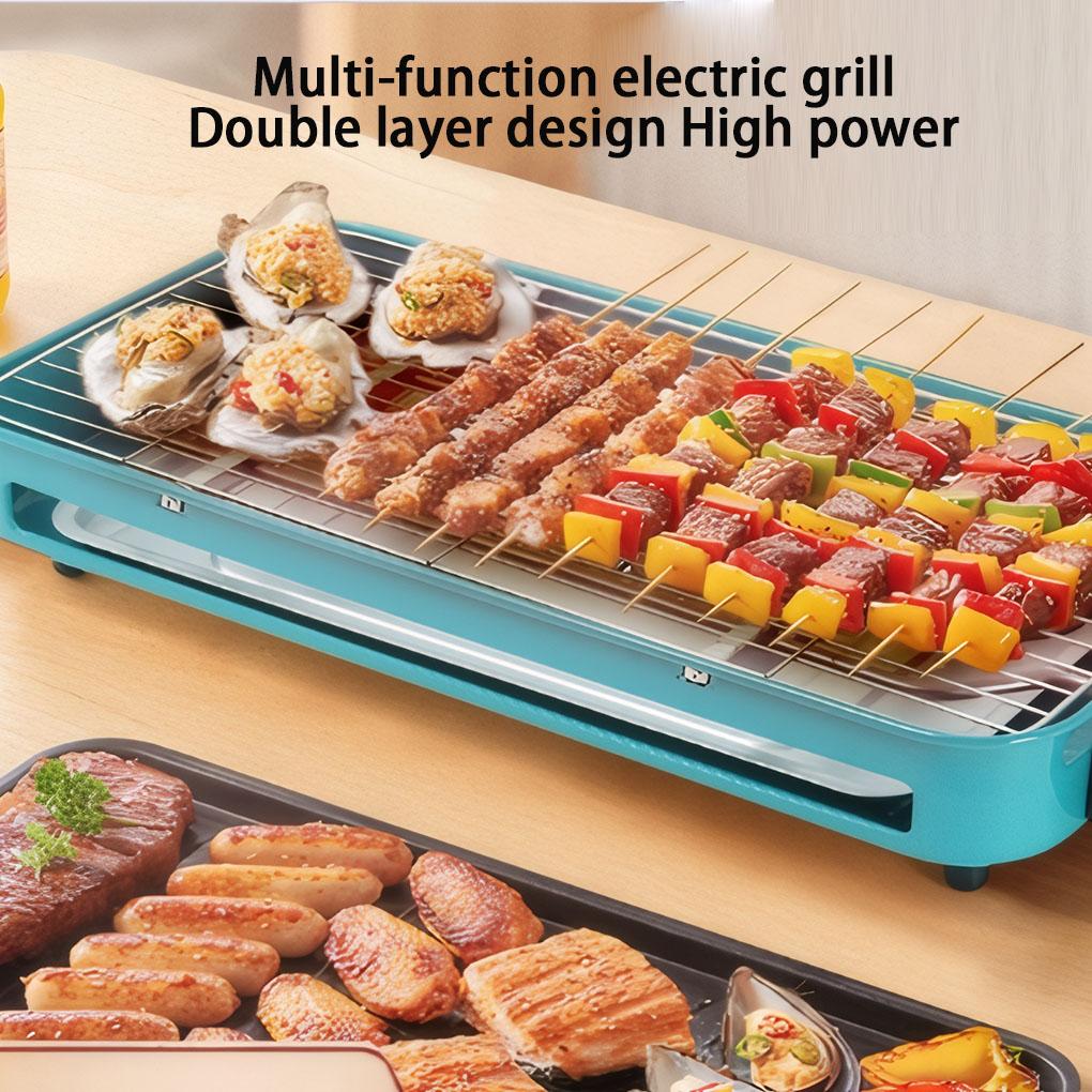 Small Dining Table Barbecue Grill With Six Level Temperature Control Easy To Clean Electric Grill