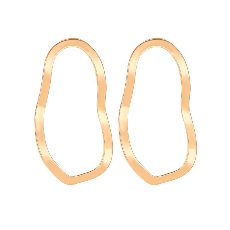 Euramerican Irregular Geometric Earrings Wave Hollow Out Simple Style Women Fashion Collocation Party Accessories