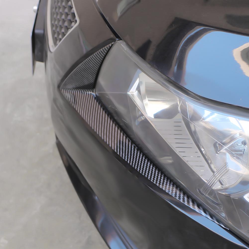 Nakładki na reflektory dla Chevrolet Cruze Sedan Hatchback 2009-2014 Listwa dekoracyjna reflektora Wzór włókna węglowego Naklejki samochodowe
