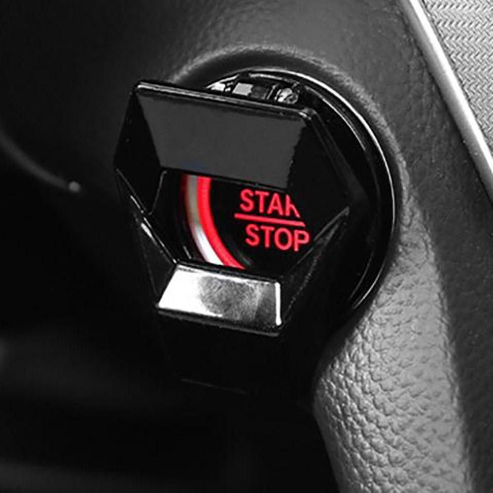 Nieuwe Krasbestendige Auto Motor Knop Cover Metalen Plakbare Start Stop Schakelaar Cover Ontsteking Bescherming Decoratief